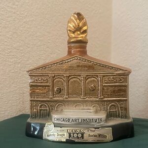 vintage Chicago Art Institute Ceramic Jim Beam Bottle